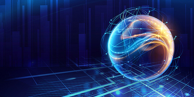 金融科技未來科技網絡科技藍色科技感科技地.