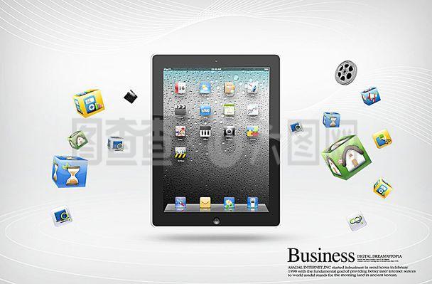 平板電腦海報(bào)模板